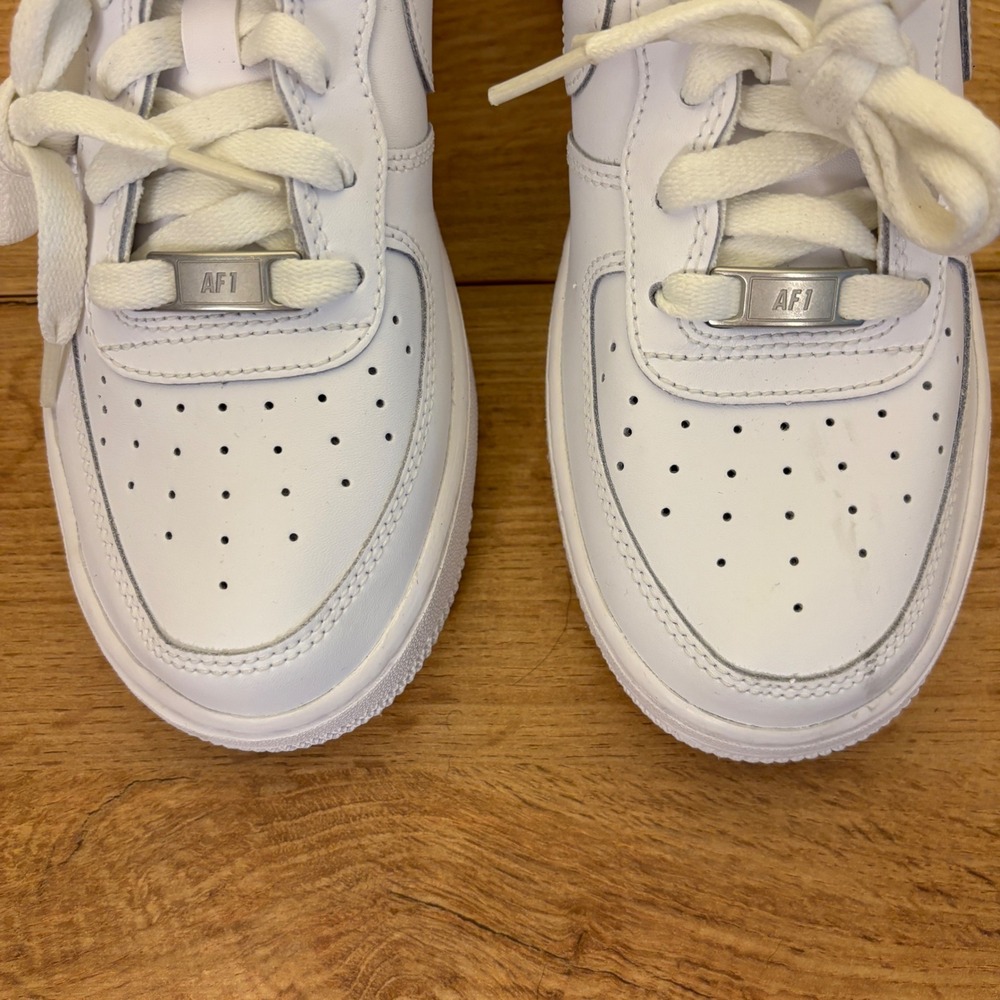 Nike Air Force 1 LE Sneaker All White Kids Size 6Y Low Top Casual Sporty - Picture 5 of 12